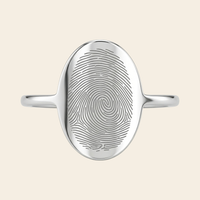 Bague gravée d'une empreinte digitale – Atelier Ysole, vue 2