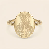Bague gravée d'une empreinte de truffe – Atelier Ysole, vue 2