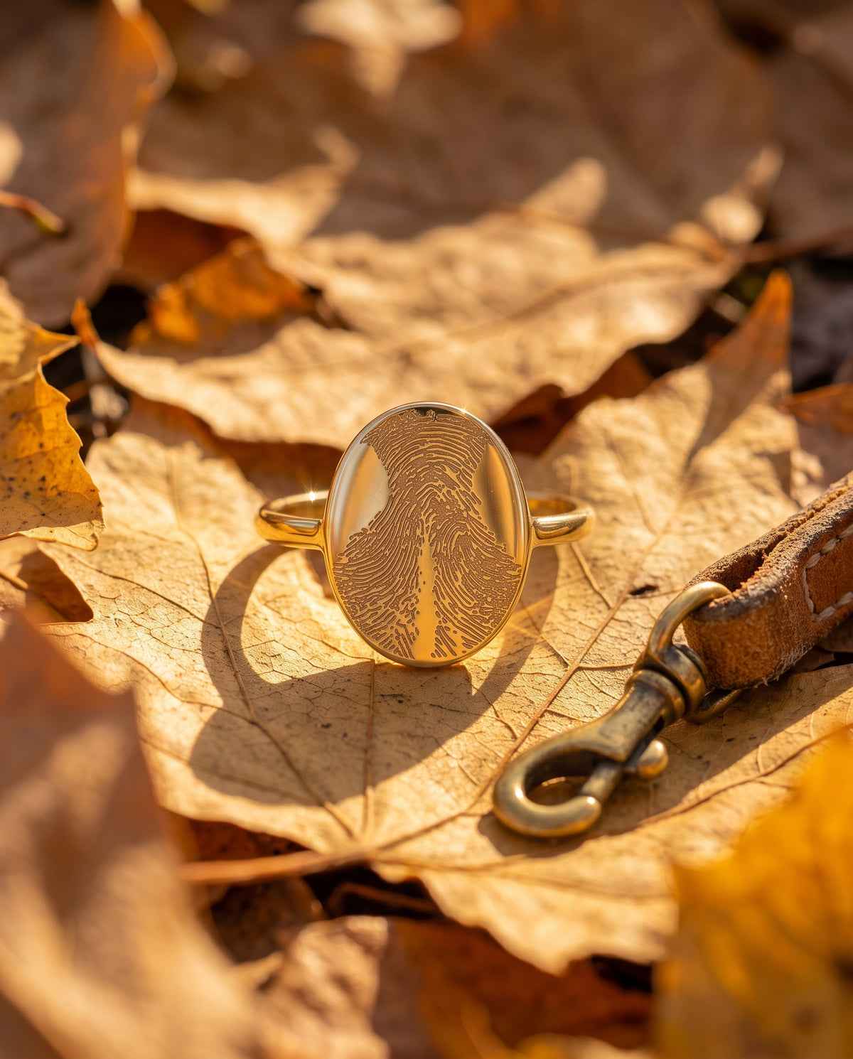 Bague gravée d'une empreinte de truffe – Atelier Ysole, vue 4