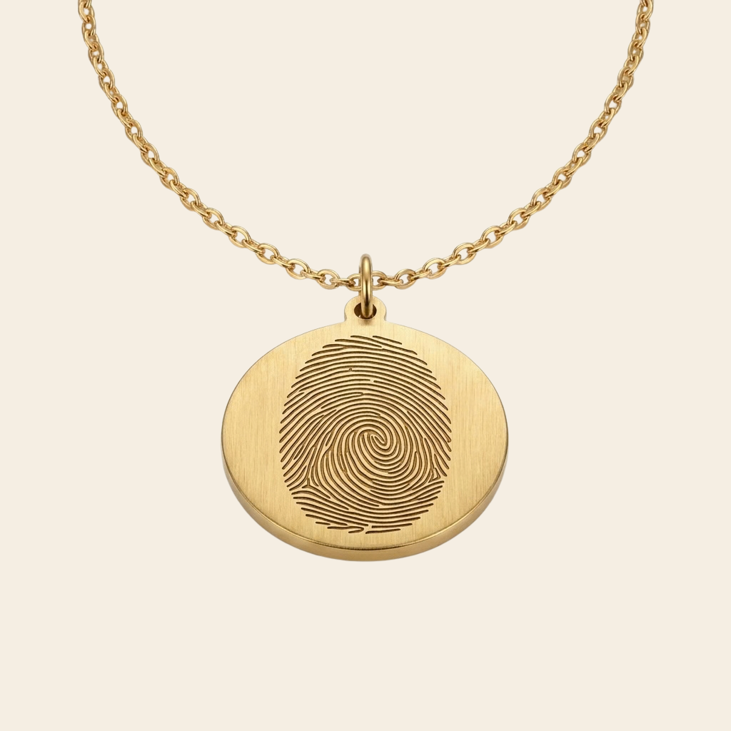 Collier gravé d'une empreinte digitale – Atelier Ysole