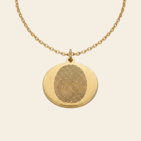 Collier gravé d'une empreinte digitale – Atelier Ysole
