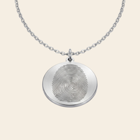 Collier gravé d'une empreinte digitale – Atelier Ysole, vue 2