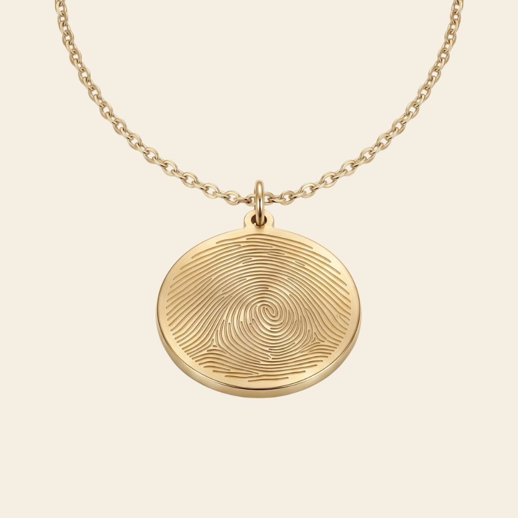 Collier gravé d'une empreinte digitale – Atelier Ysole, vue 3