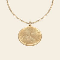 Collier gravé d'une empreinte digitale – Atelier Ysole, vue 3