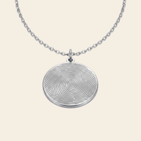 Collier gravé d'une empreinte digitale – Atelier Ysole, vue 4