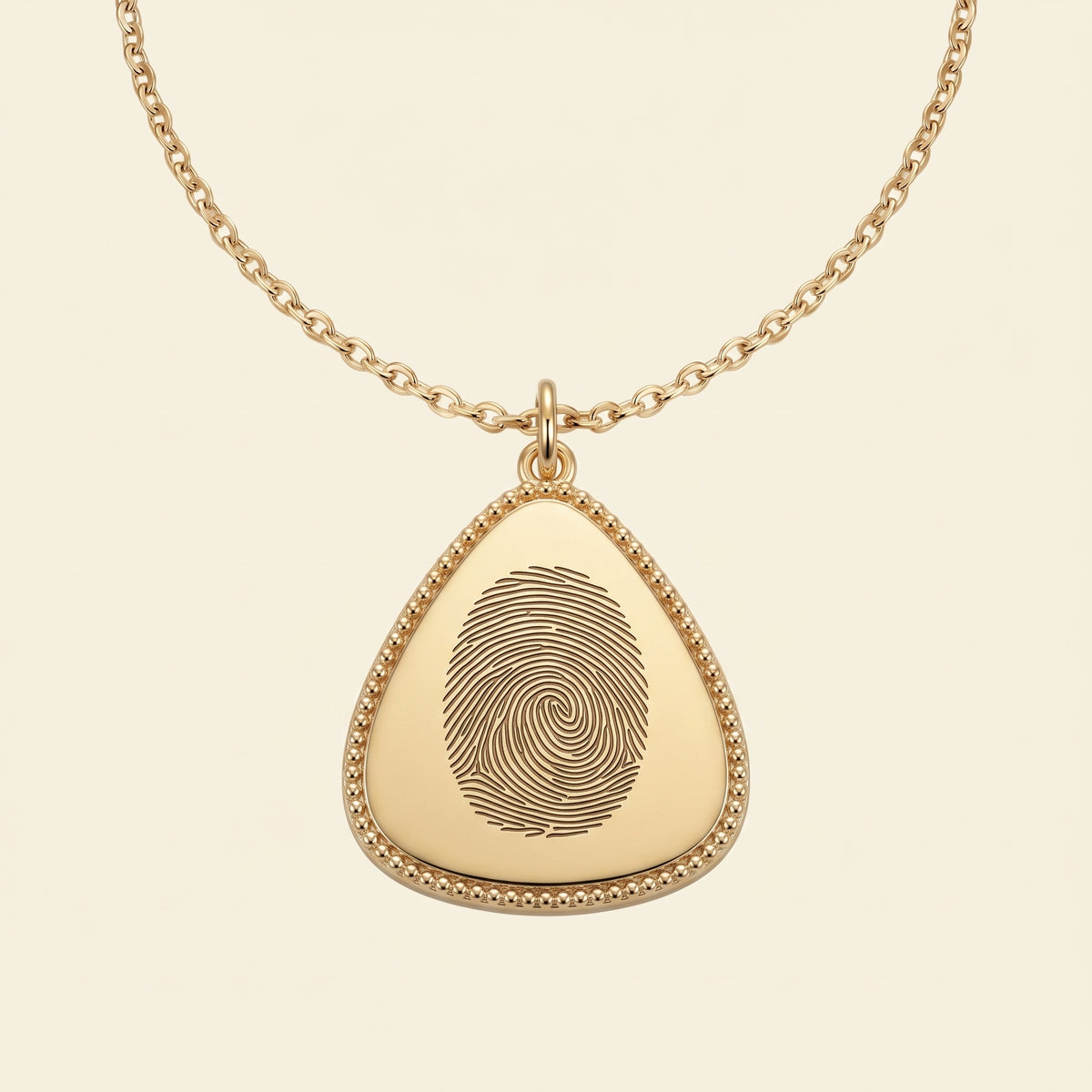 Collier goutte gravé d'une empreinte digitale – Atelier Ysole, vue 3